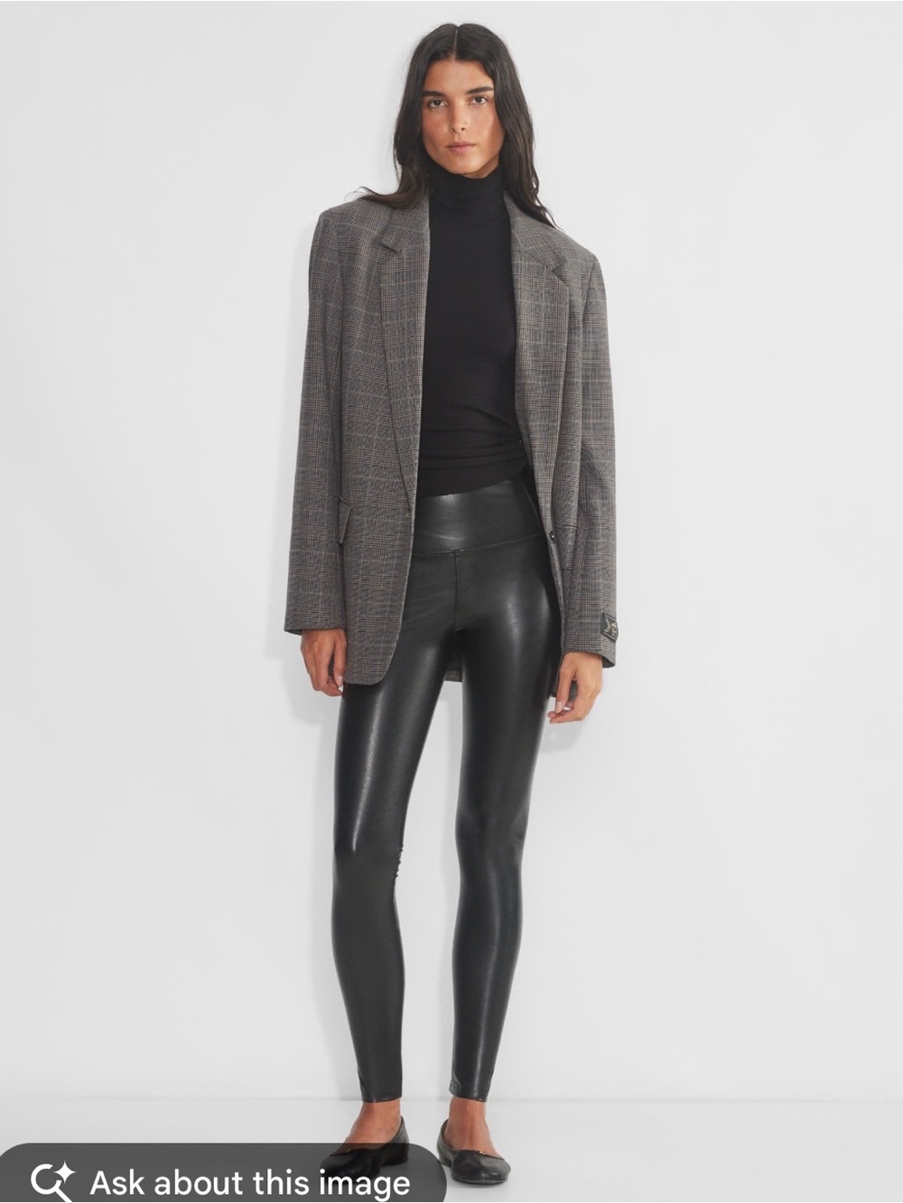 Aritzia Gray Plaid Oversized Blazer Jacket - Women